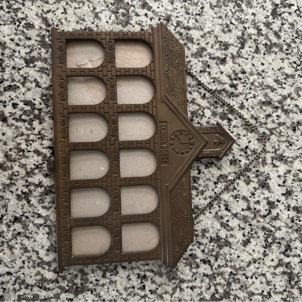 Vintage metal school house picture frame